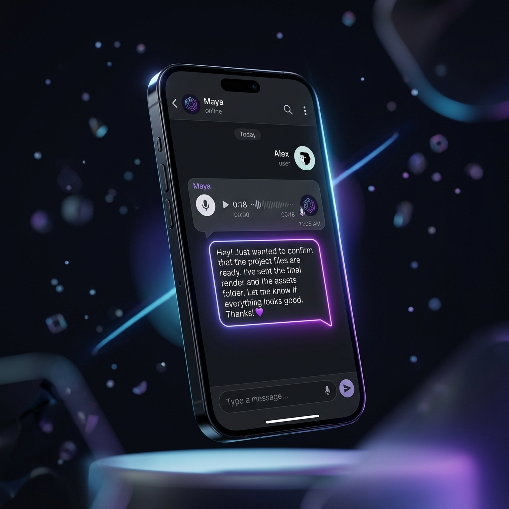 Mockup do WhatsApp transcrevendo áudio com ZapInsight